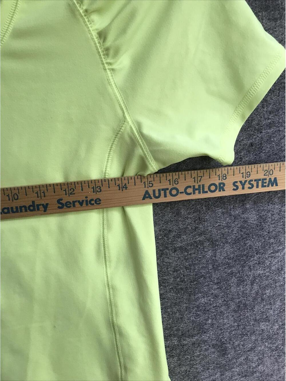 Old Navy Top Active Fit Women Size L Green Mesh Short Sleeves Summer Gym - Picture 4 of 7